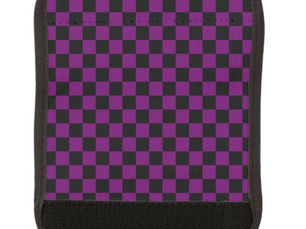 Top 5! Black Purple Check Checkered Checkerboard Pattern Luggage Handle Wrap