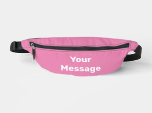 Top 5! Do It Yourself Pink and White Text Template Fanny Pack