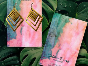 Hot Deals! Watercolor Earring Necklace Jewelry Display Card