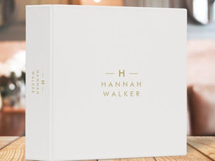Best Deals! Monogram Gold Gray | Minimalist Elegant Modern 3 Ring Binder