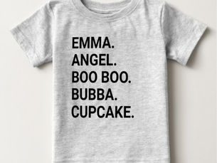 Review Baby Kids Infants Personalized Nickname T-Shirt