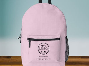 Top 5! Professional Branding Minimal Pink Promo Logo Printed Backpack