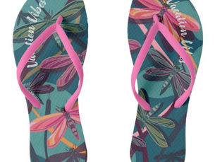 Big Deals! Dragonfly Dreams Custom Flip Flops