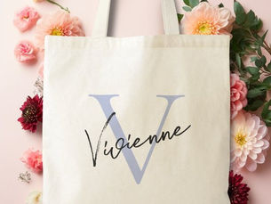Best Price! Modern Elegant Dusty Blue Personalized Monogram Tote Bag