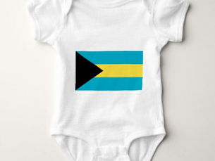Top 5! Patriotic baby bodysuit with flag Bahamas