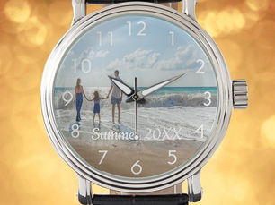 Best Price! Custom family photo text watch white
