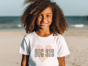 Best Price! Big Sis Blush Heart Matching Sibling Family Baby T-Shirt