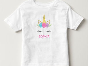 Top 5! Magical Unicorn Personalized Toddler T-shirt