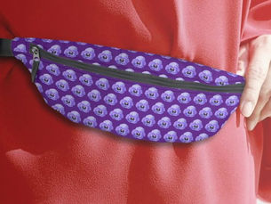 Review Purple Pansy Flower Seamless Pattern on Fanny Pack