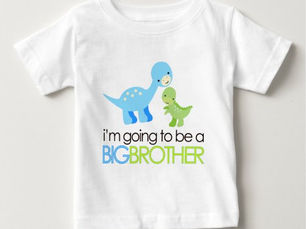 Hot Deals! Dinosaur I'm Going to Be A Big Brother Baby T-Shirt