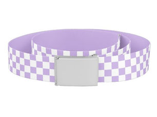 Top 5! Checkered Lavender and White Belt
