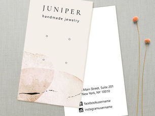 Review Abstract Watercolor Earring Jewelry Display Business Card