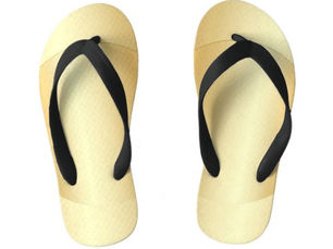 Top 5! Gold Look Glamorous Modern Template Custom Kid's Flip Flops