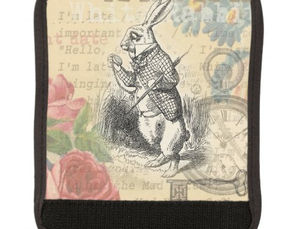 Hot Deals! White Rabbit Alice in Wonderland Art Luggage Handle Wrap