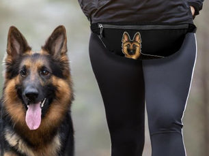 Hot Review! Black And Tan German Shepherd GSD Dog Head Black Fanny Pack