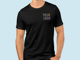 Best Price! Premium Men’s Black T-Shirt Custom Company Logo Tri-Blend Shirt