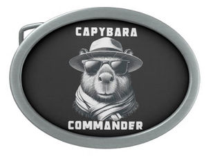 Big Deals! Capybara With Sunglasses Capy Commander Belt Buckle
