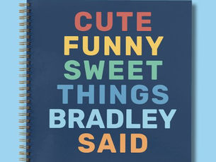 Top 5! Cute Things My Kid Said Personalized Name Blue Notebook