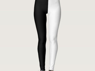 Best Deals! Split Color Half Black and Half White Leggings