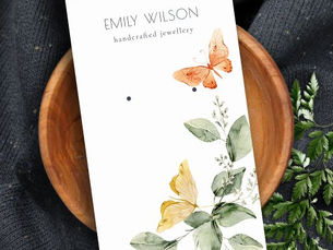 Best Price! Cute Garden Foliage Butterflies Earring Display Business Card