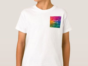 Review Front Pocket Design Add Image White Template Kids T-Shirt