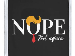 Hot Review! Funny Anti trump nope not again - election 2024 Silver Finish Lapel Pin