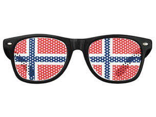 Hot Deals! Norway Flag Retro Sunglasses