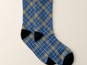Hot Review! Clan O'Sullivan Tartan Blue Plaid Socks