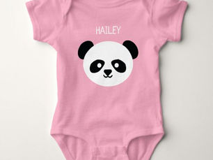 Hot Deals! Baby Girl Cute Panda Personalized Kawaii Baby Bodysuit