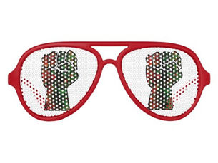 Best Price! black pride red green fist pan African flag unity Aviator Sunglasses