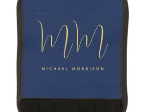 Hot Review! Blue Gold Colors Professional Initial Letters Name Luggage Handle Wrap