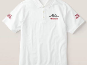 Hot Deals! Ask Me About My Granddaughter Proud New Grandpa Em Embroidered Polo Shirt