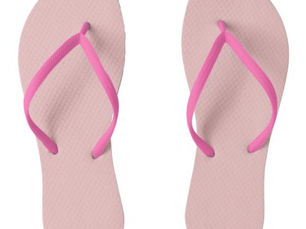 Top 10! Baby pink (solid color) Flip Flops