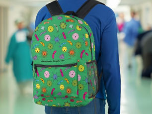 Best Deals! Funny Cartoon Germ Printed Backpack