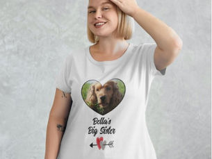 Review Customized dog photo big sister T-Shirt