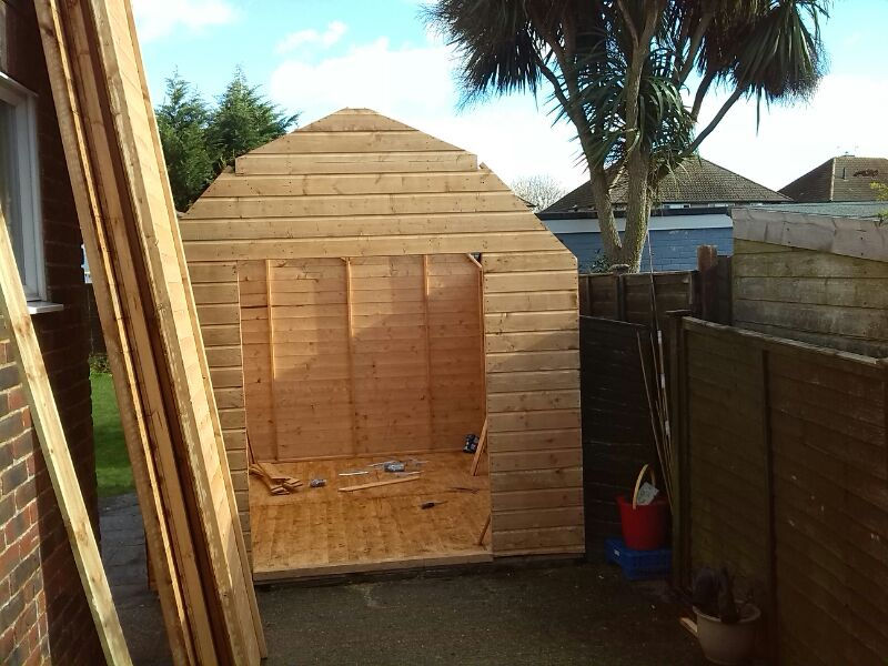Base down and sides erected