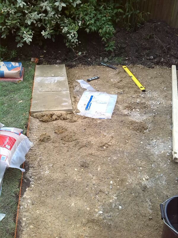 starting to lay stones