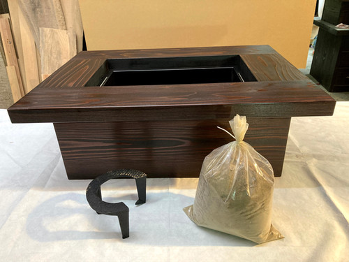 灰 五徳 3点セット】ちび囲炉裏800x600x280mm | 七輪