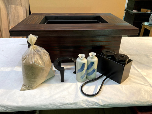 灰 五徳 酒燗器 徳利2本セット】ちび囲炉裏 5点セット