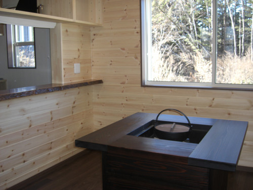 屋久杉　囲炉裏　テーブル　引き出し付 箱型囲炉裏テーブル850X850X700mm引き出し付き | 七輪テーブルと