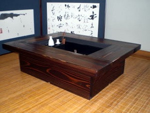 灰 五徳 酒燗器 4点セット】囲炉裏テーブル 座卓タイプ1000x800x280