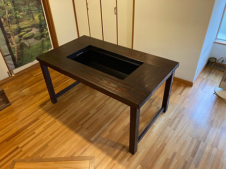 大型ダイニング囲炉裏テーブル 1400x800x700㎜ | 七輪テーブルと囲炉裏