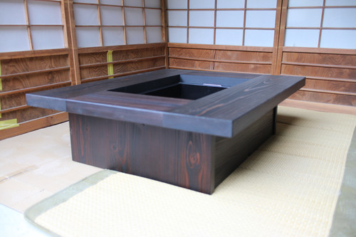 囲炉裏テーブル 火鉢 座卓 銅板 灰付き 囲炉裏テーブル 火鉢 座卓 銅板 灰付き
