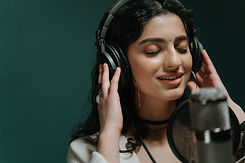 An indian singer is going to perform a khayal recital in a modern studio of ICCE.