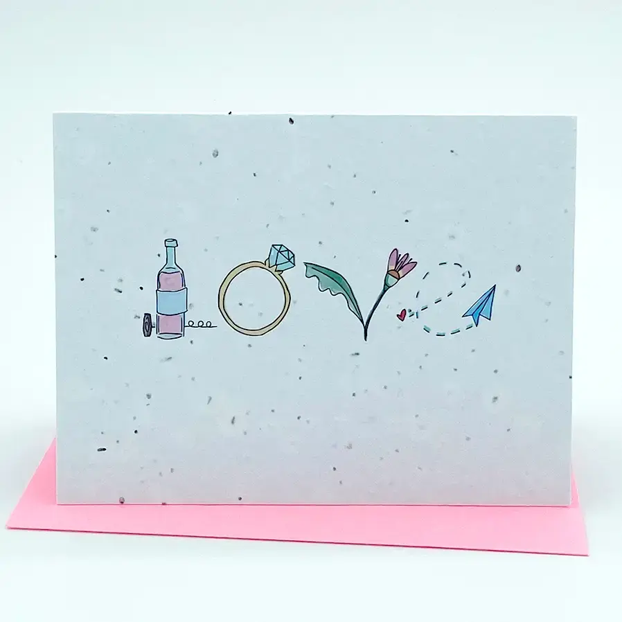 Love Symbols - Wildflower Love Card