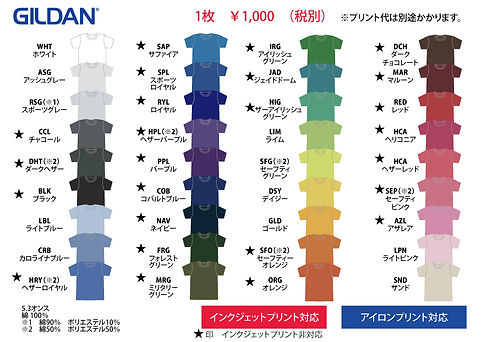 GILDANTシャツカラー表.jpg