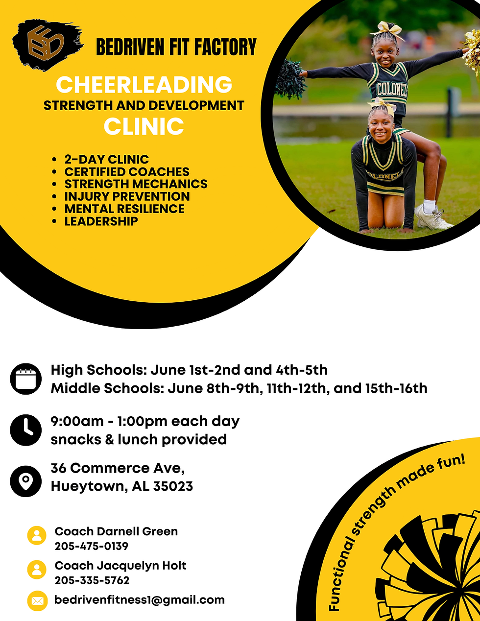Thumbnail: BeDriven Cheerleading Strength & Development Clinic