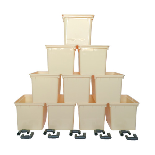 Hydroponic Dutch Buckets 11L Bato Buckets with Siphon Elbows