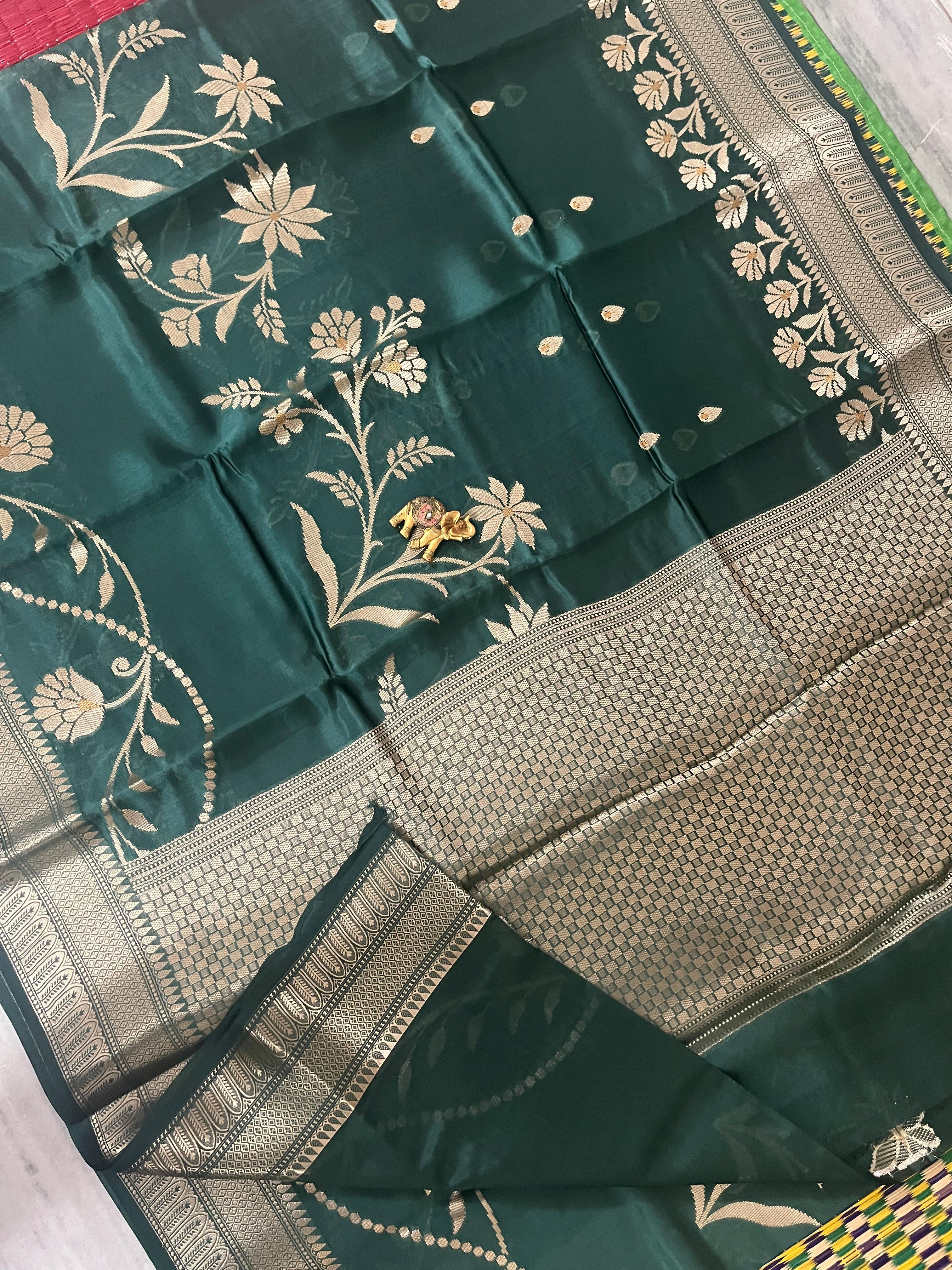 Handloom raw mango saree