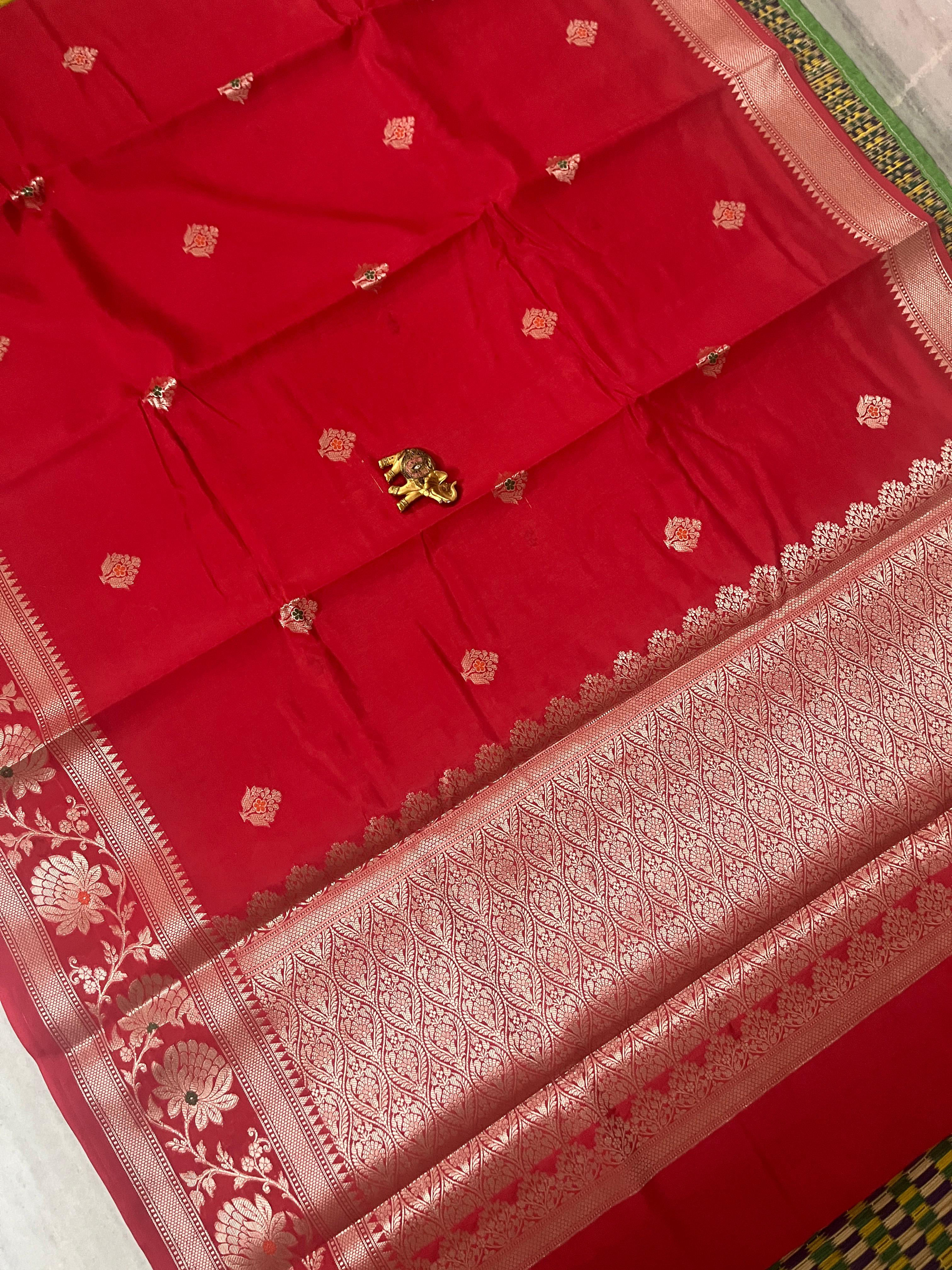 Green mango saree